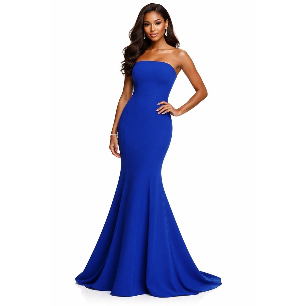 Jill Jill Stuart Dress Womens 2 Blue Strapless Mermaid Maxi Formal Gown